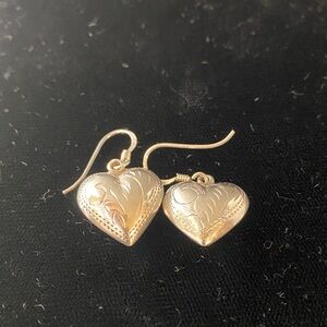 Silver 925 Elegant Silver Heart Earrings